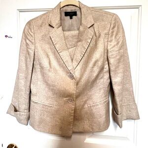 Talbots petite Women's Gold Blazer and cropped pants